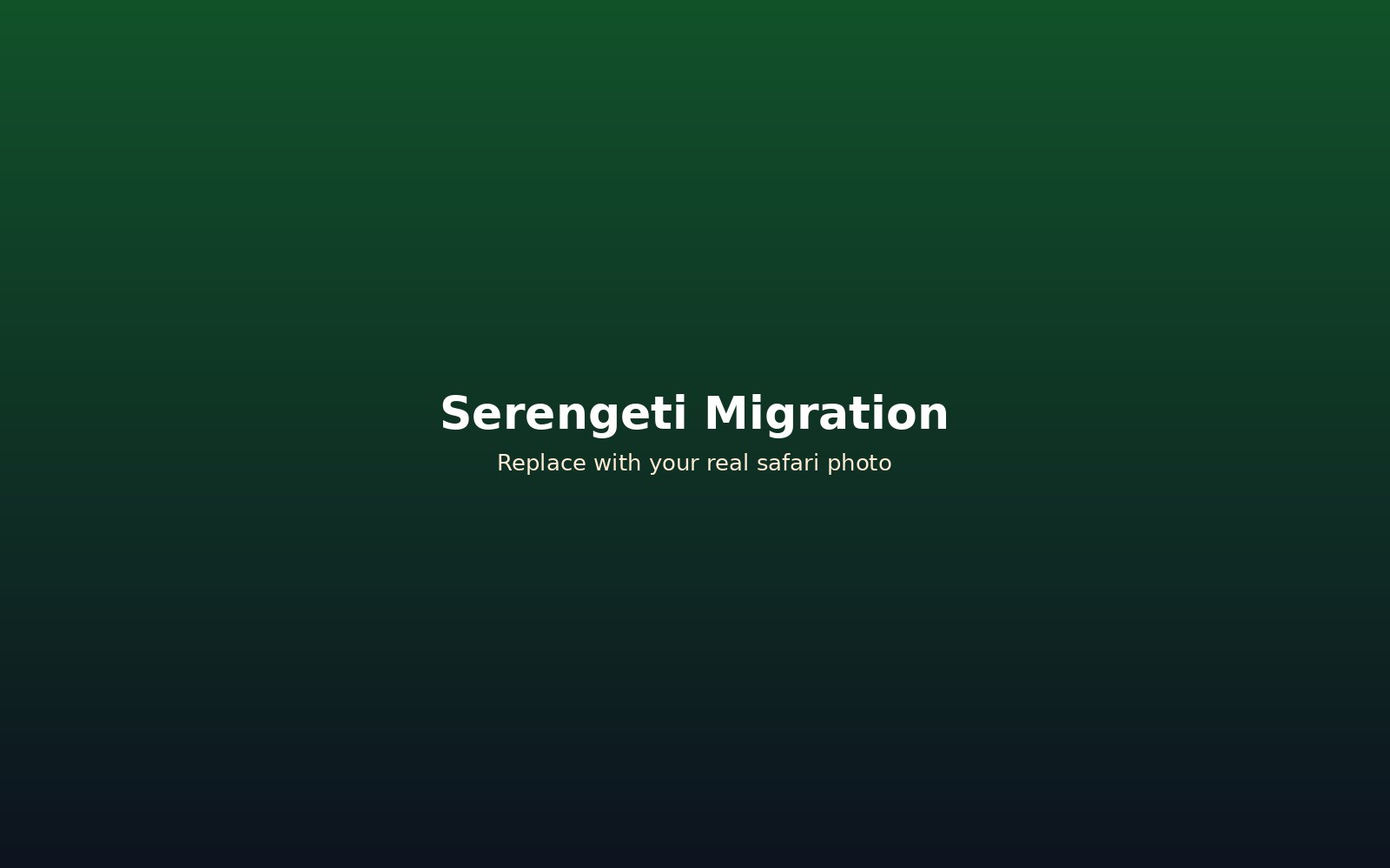 Wildebeest migration in Serengeti